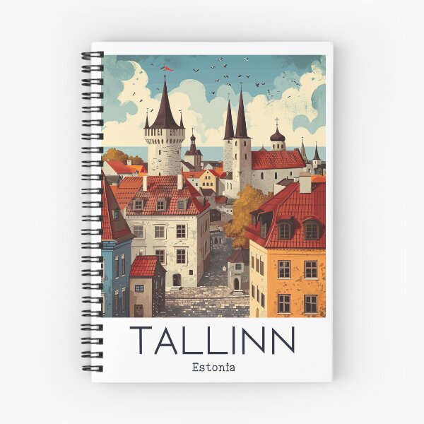 Item preview, A Vintage Travel Illustration of Tallinn - Estonia  designed and sold by GoodOldVintage.