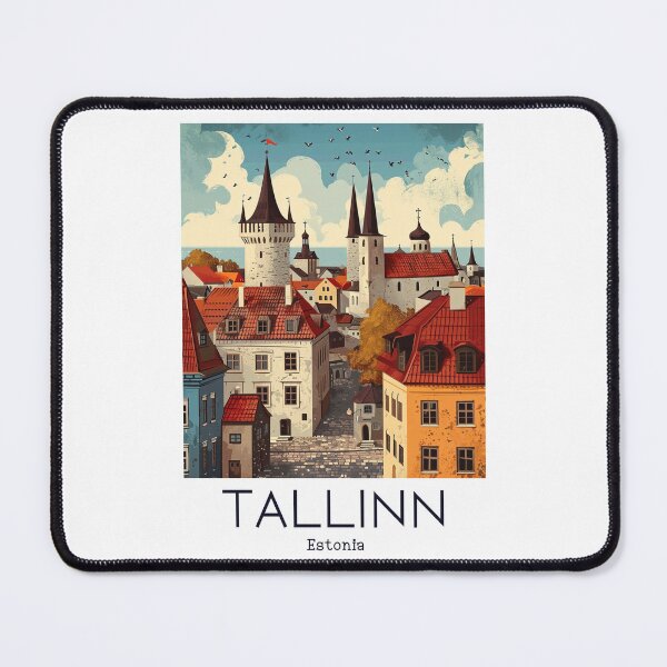 Item preview, A Vintage Travel Illustration of Tallinn - Estonia designed and sold by GoodOldVintage.