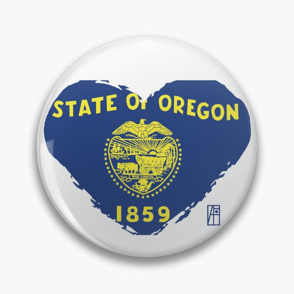 Item preview, U.S. State - I Love Oregon - Oregon Flag designed and sold by ArtProjectShop.