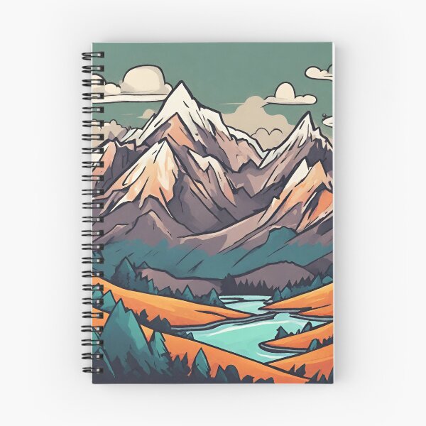 Item preview, Cartooned Lush Mountain Range  designed and sold by CharmStudio.