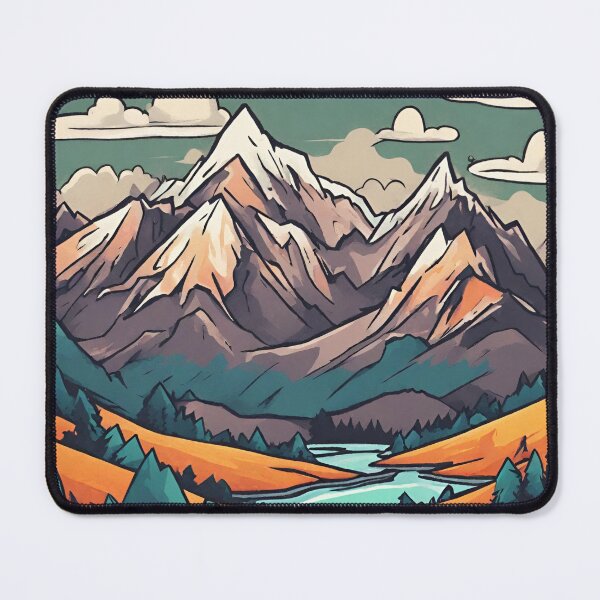 Item preview, Cartooned Lush Mountain Range  designed and sold by CharmStudio.