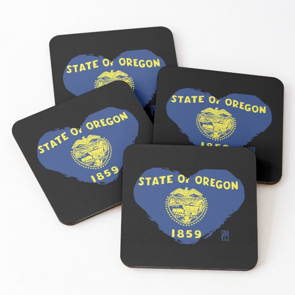 Item preview, U.S. State - I Love Oregon - Oregon Flag designed and sold by ArtProjectShop.