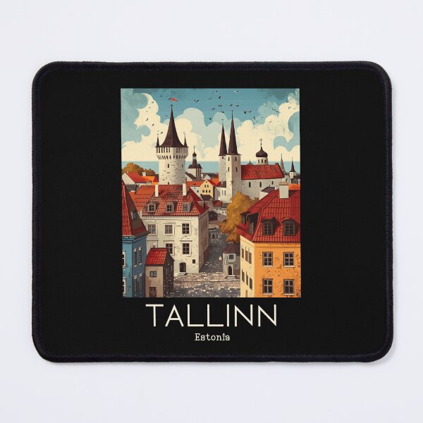 Item preview, A Vintage Travel Illustration of Tallinn - Estonia designed and sold by GoodOldVintage.