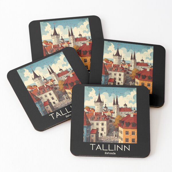 Item preview, A Vintage Travel Illustration of Tallinn - Estonia  designed and sold by GoodOldVintage.