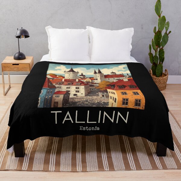 Item preview, A Vintage Travel Illustration of Tallinn - Estonia  designed and sold by GoodOldVintage.