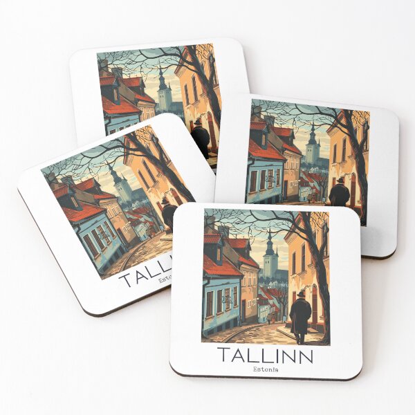 Item preview, A Vintage Travel Illustration of Tallinn - Estonia  designed and sold by GoodOldVintage.