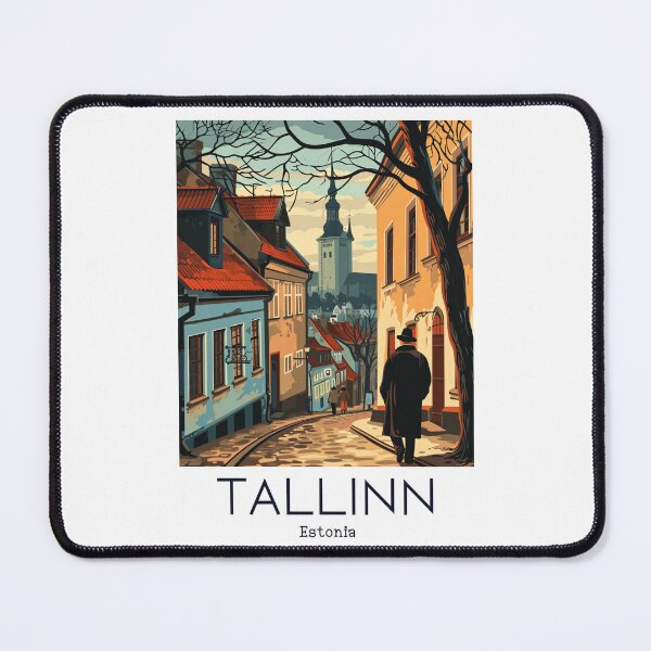 Item preview, A Vintage Travel Illustration of Tallinn - Estonia designed and sold by GoodOldVintage.