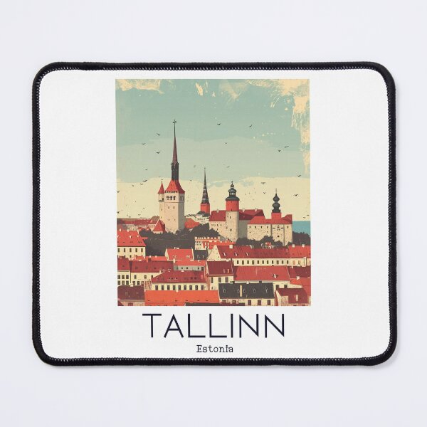 Item preview, A Vintage Travel Illustration of Tallinn - Estonia designed and sold by GoodOldVintage.