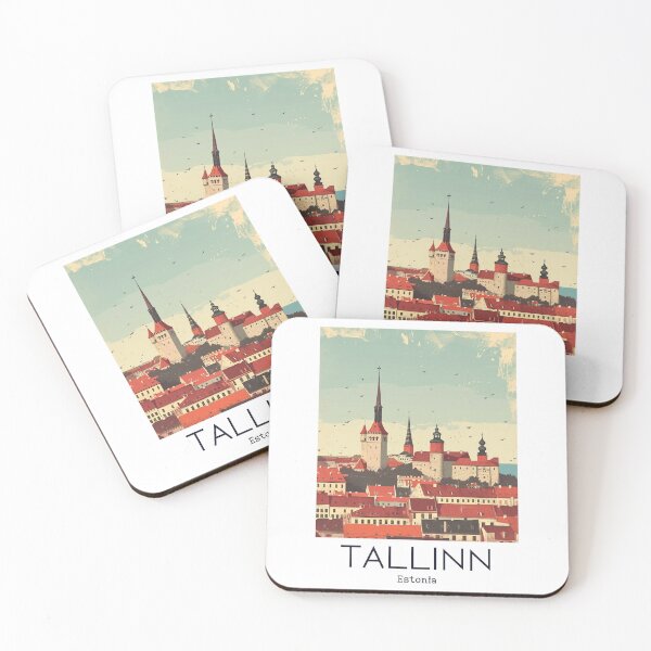 Item preview, A Vintage Travel Illustration of Tallinn - Estonia  designed and sold by GoodOldVintage.