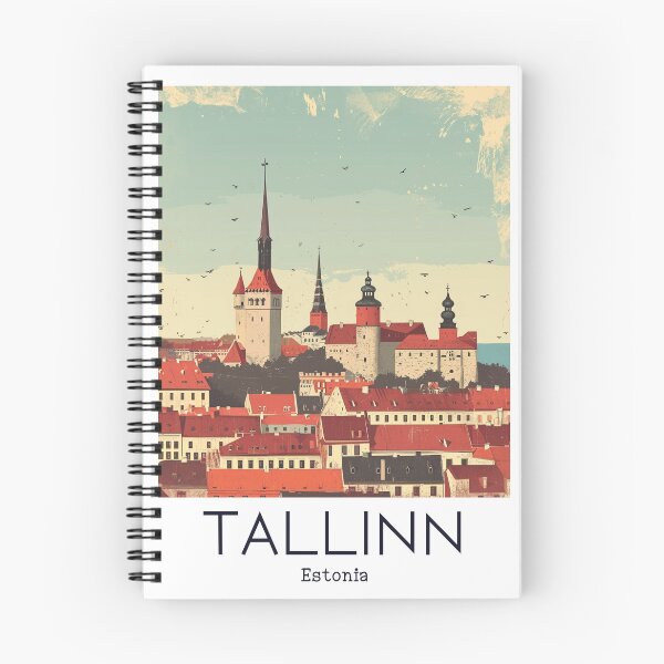 Item preview, A Vintage Travel Illustration of Tallinn - Estonia  designed and sold by GoodOldVintage.