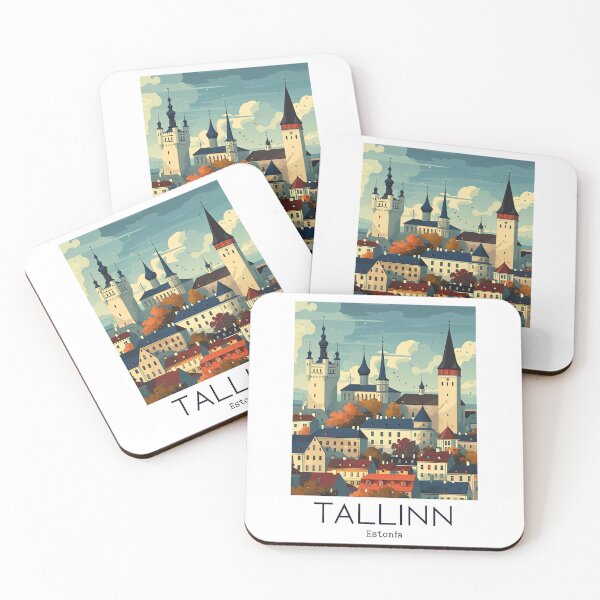 Item preview, A Vintage Travel Illustration of Tallinn - Estonia  designed and sold by GoodOldVintage.