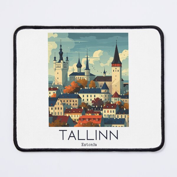 Item preview, A Vintage Travel Illustration of Tallinn - Estonia designed and sold by GoodOldVintage.