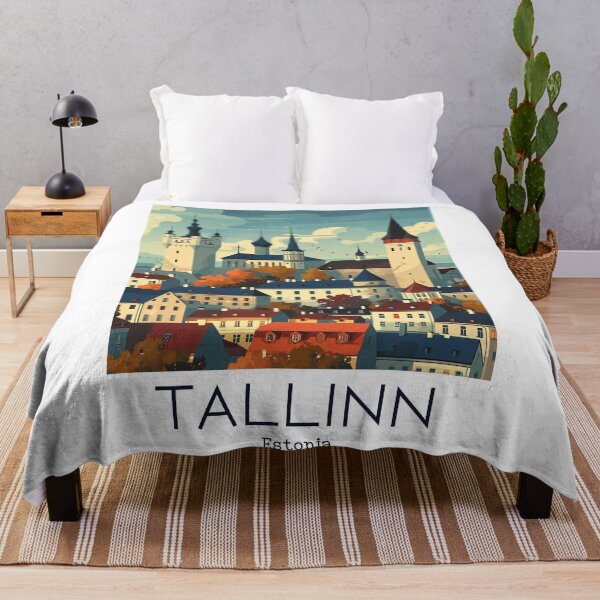 Item preview, A Vintage Travel Illustration of Tallinn - Estonia  designed and sold by GoodOldVintage.