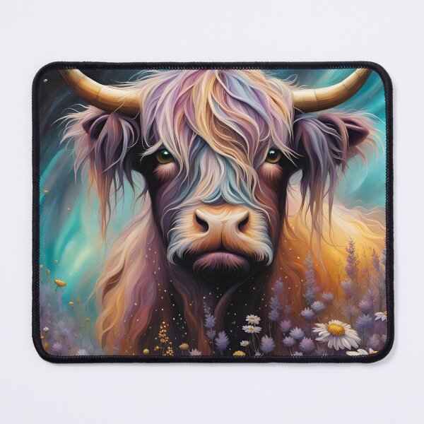 Item preview, Handsome Highland Cow in the Daisies! designed and sold by Zen-Hues.