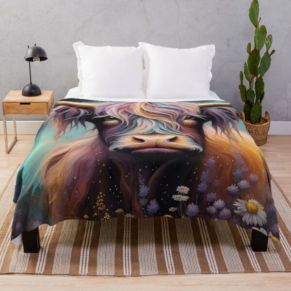 Item preview, Handsome Highland Cow in the Daisies! designed and sold by Zen-Hues.