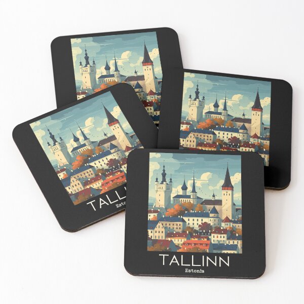 Item preview, A Vintage Travel Illustration of Tallinn - Estonia  designed and sold by GoodOldVintage.
