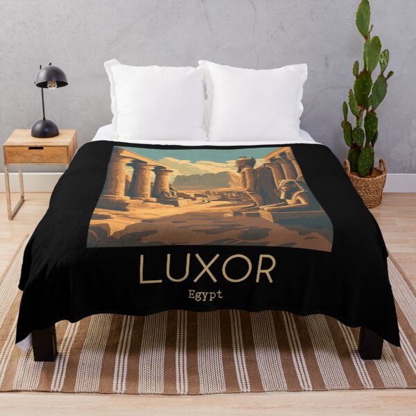 Item preview, A Vintage Travel Illustration of Luxor - Egypt  designed and sold by GoodOldVintage.