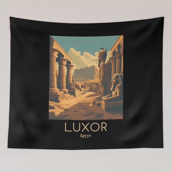 Item preview, A Vintage Travel Illustration of Luxor - Egypt  designed and sold by GoodOldVintage.