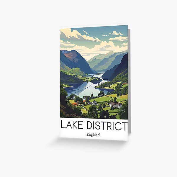 Item preview, A Vintage Travel Illustration of Lake District - England  designed and sold by GoodOldVintage.