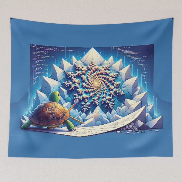 Item preview, Recursive Realms: The Turtle's Guide to Fractal Coding designed and sold by TuringTacoTales.