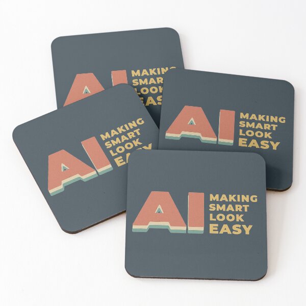 Item preview, 'AI Making Smart Look Easy' Typographic Art designed and sold by Retro Travel Design.