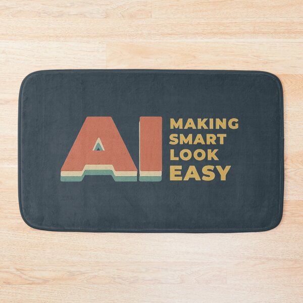 Item preview, 'AI Making Smart Look Easy' Typographic Art designed and sold by Retro Travel Design.