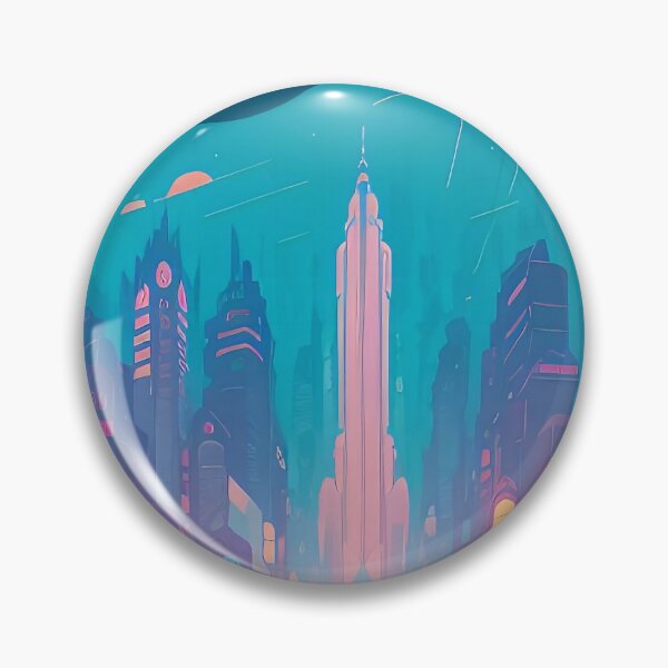 Item preview, Futuristic cityscape, vibrant colours, bustling street, advanced technology. designed and sold by ArtComixHaven.
