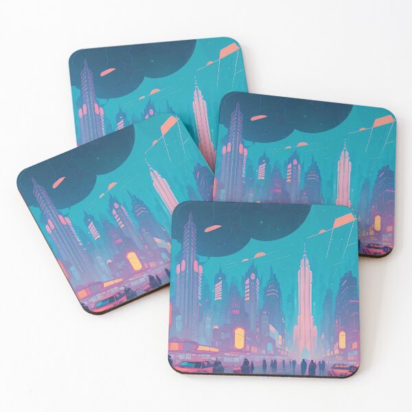 Item preview, Futuristic cityscape, vibrant colours, bustling street, advanced technology. designed and sold by ArtComixHaven.