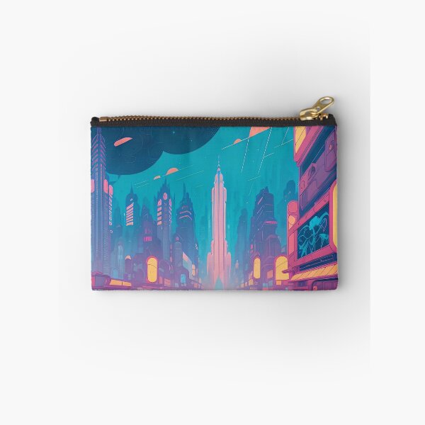 Item preview, Futuristic cityscape, vibrant colours, bustling street, advanced technology. designed and sold by ArtComixHaven.