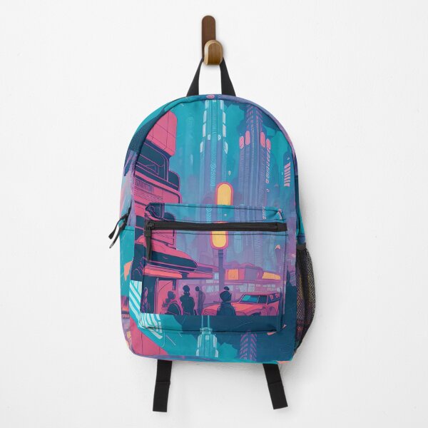 Item preview, Futuristic cityscape, vibrant colours, bustling street, advanced technology. designed and sold by ArtComixHaven.