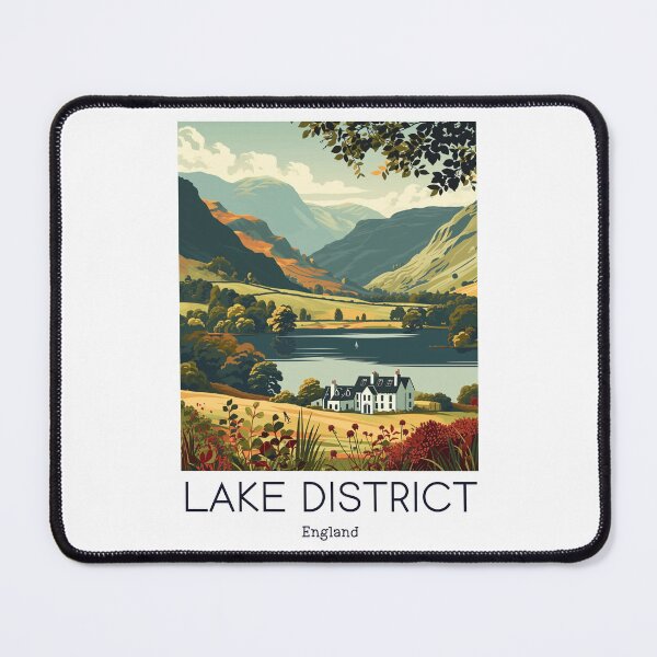 Item preview, A Vintage Travel Illustration of Lake District - England  designed and sold by GoodOldVintage.