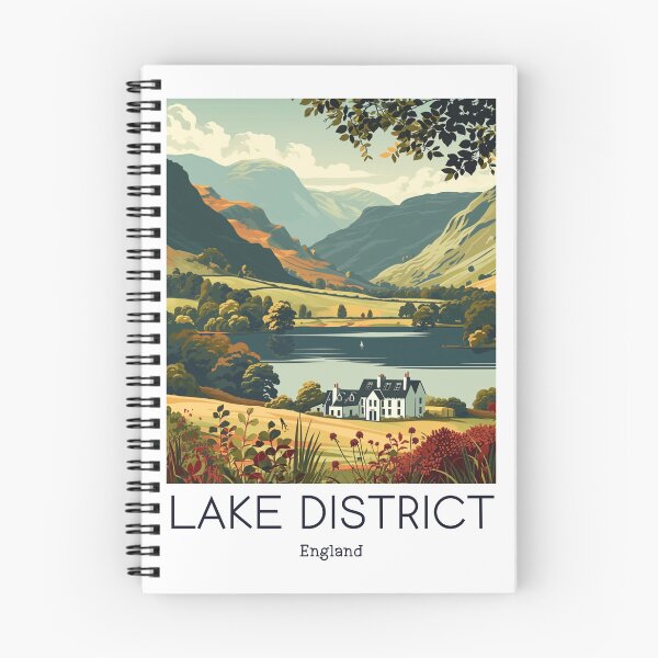 Item preview, A Vintage Travel Illustration of Lake District - England  designed and sold by GoodOldVintage.