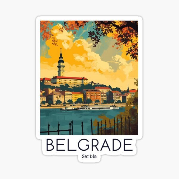 Item preview, A Vintage Travel Illustration of Belgrade - Serbia  designed and sold by GoodOldVintage.