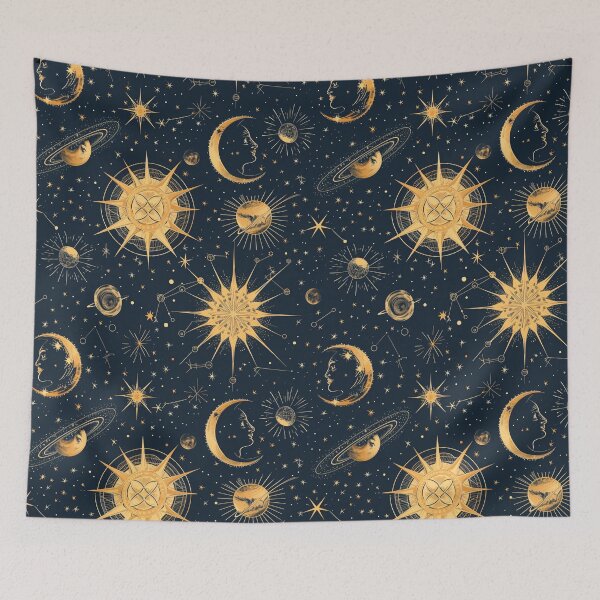 Item preview, Celestial Wonders - Vintage Astrology and Astronomy Pattern designed and sold by Sir Meow Meow.
