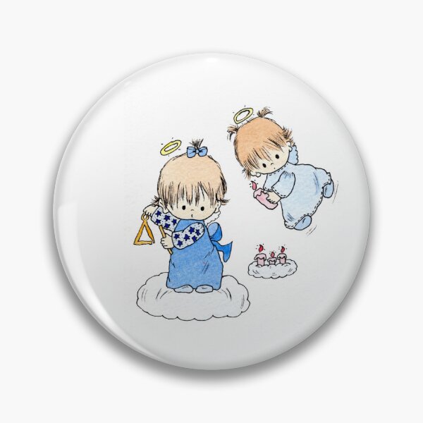 Item preview, Two little angels with candles on clouds designed and sold by taritingle.