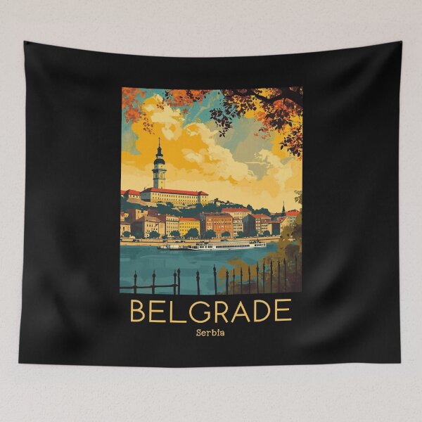 Item preview, A Vintage Travel Illustration of Belgrade - Serbia  designed and sold by GoodOldVintage.