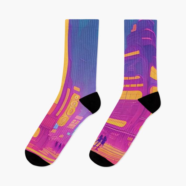 Item preview, Vibrant cityscape, futuristic architecture, neon lights, atmospheric ambiance. designed and sold by ArtComixHaven.