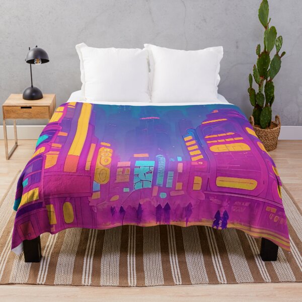 Item preview, Vibrant cityscape, futuristic architecture, neon lights, atmospheric ambiance. designed and sold by ArtComixHaven.