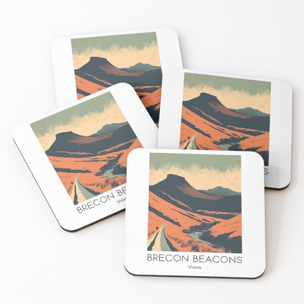 Item preview, A Vintage Travel Illustration of Brecon Beacons - Wales designed and sold by GoodOldVintage.