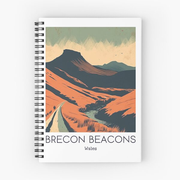 Item preview, A Vintage Travel Illustration of Brecon Beacons - Wales designed and sold by GoodOldVintage.