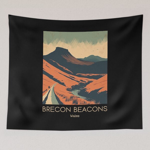 Item preview, A Vintage Travel Illustration of Brecon Beacons - Wales designed and sold by GoodOldVintage.