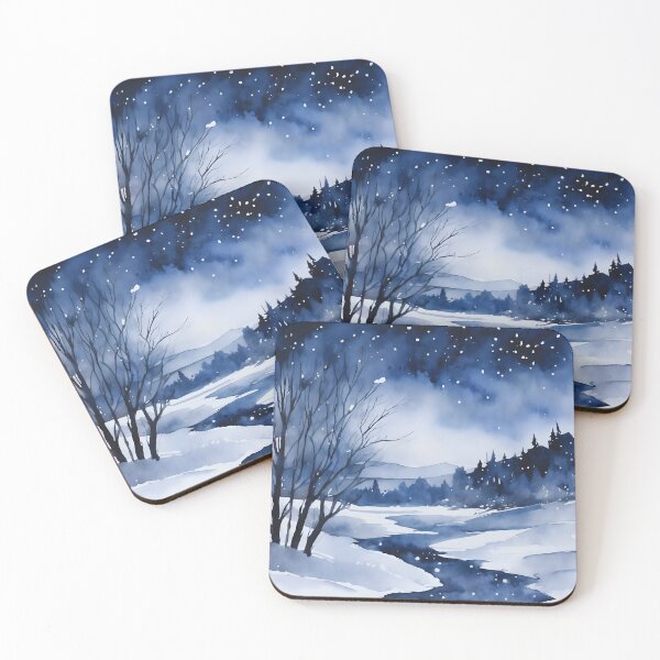 Item preview, Snowy Night Tranquility designed and sold by colorvisionart.