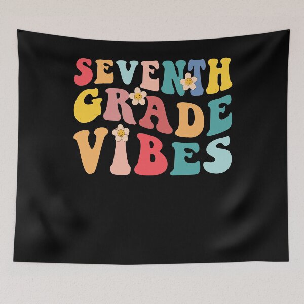 Item preview, Seventh Grade Vibes Groovy Summer Graduation Teacher Student designed and sold by MobyStickers.