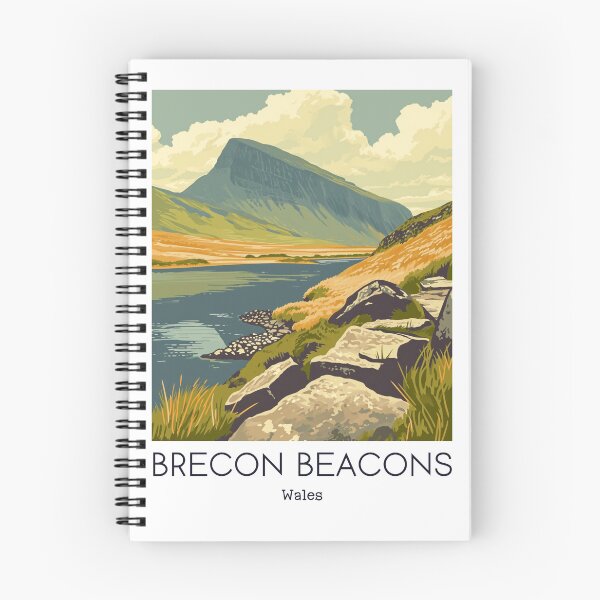 Item preview, A Vintage Travel Illustration of Brecon Beacons - Wales designed and sold by GoodOldVintage.