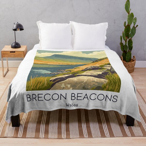 Item preview, A Vintage Travel Illustration of Brecon Beacons - Wales designed and sold by GoodOldVintage.