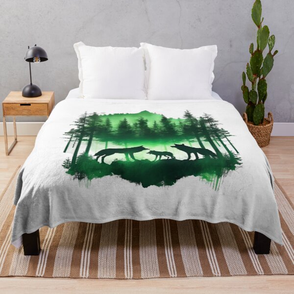 Item preview, Green Howling Wolves  designed and sold by CharmStudio.