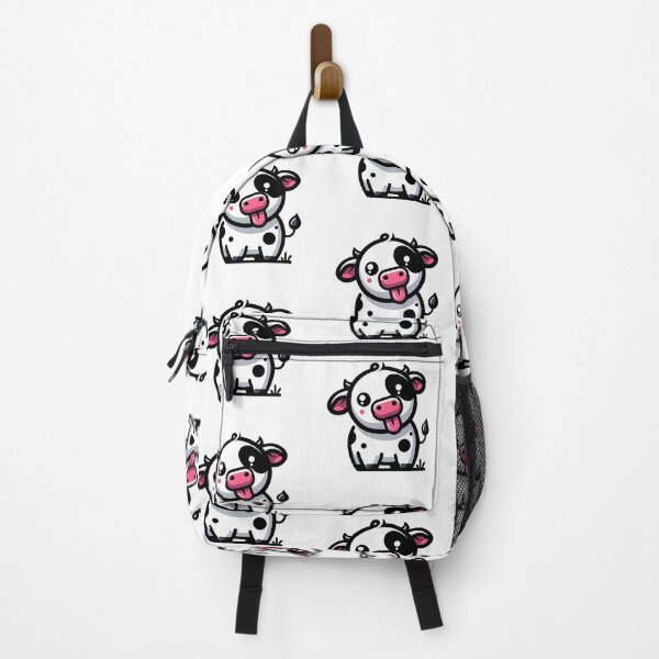 Item preview, cartoon image white calf with black spots designed and sold by nokoryna.