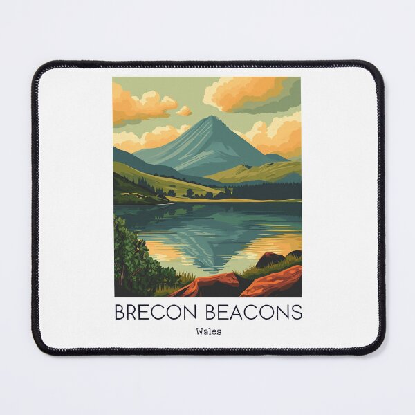 Item preview, A Vintage Travel Illustration of Brecon Beacons - Wales designed and sold by GoodOldVintage.