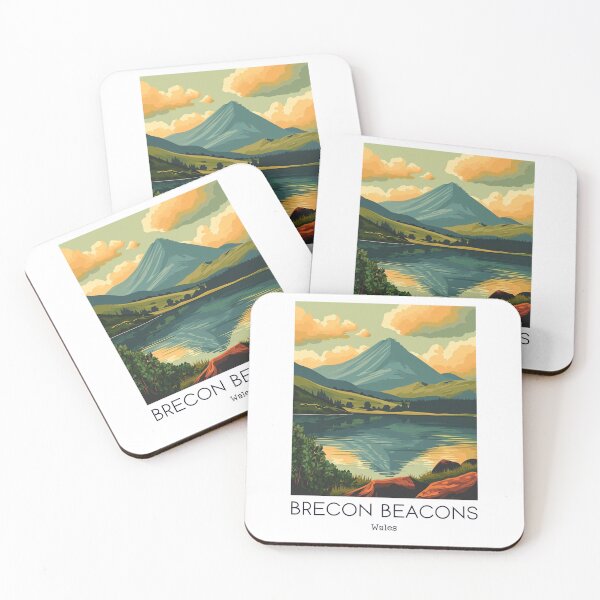 Item preview, A Vintage Travel Illustration of Brecon Beacons - Wales designed and sold by GoodOldVintage.