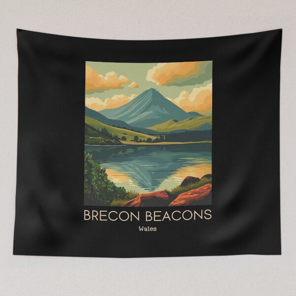 Item preview, A Vintage Travel Illustration of Brecon Beacons - Wales designed and sold by GoodOldVintage.